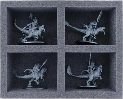 Image de Insert en mousse Seraphon – 4 compartiments 142 × 108 × 70 mm