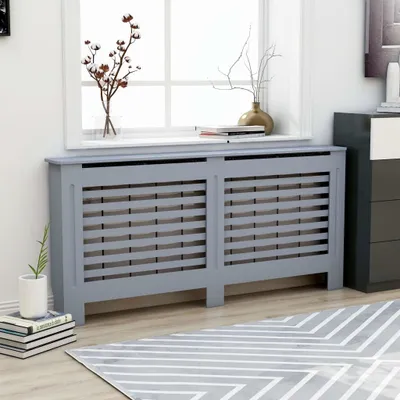 Produktbild von "2026 Aktion"Heizkörperverkleidung Landhausstil - Heizungsverkleidung für Schlafzimmer - Anthrazit 172x19x81,5cm MDF NEU418374 - Klima- & Heizgeräte Zubehör