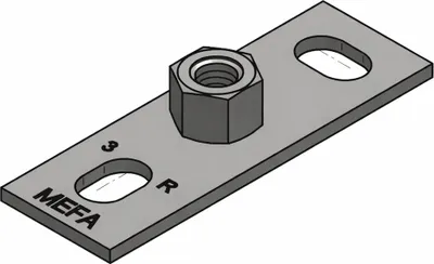 Obrázok produktu pre MEFA základná doska typ I, pripojenie M16 doska 108x35x4 mm, 1 ks.