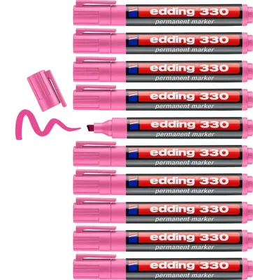 Immagine prodotto di Pennarello indelebile edding 330 rosa Confezione da 10