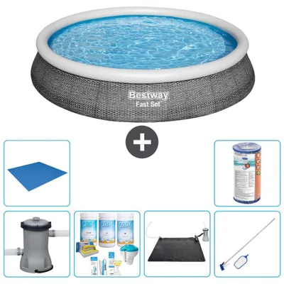 Obrázok produktu pre Bestway Fast Set, kruhový bazén - 396 x 84 cm - 7-dielna sada, model S22027