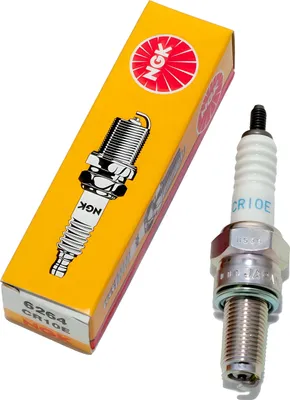 Produktbild von Zündkerze NGK CR10E entstört, 19,0mm Langgewinde Ø 10,0mm Hex 16,0mm, Elektrodenabstand 0,75mm, Wärmewert 10, 6264