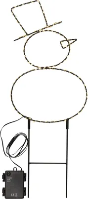 Produktbild von Batteriebetriebene Weihnachtsleuchte ,Iceman', Gartenstecker als LED Schneemann-Silhouette, Timer, H 37cm