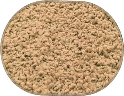 Zdjęcie produktu dla 80x120 cm Kawałek dywanu Kolor shaggy beżowy owalny