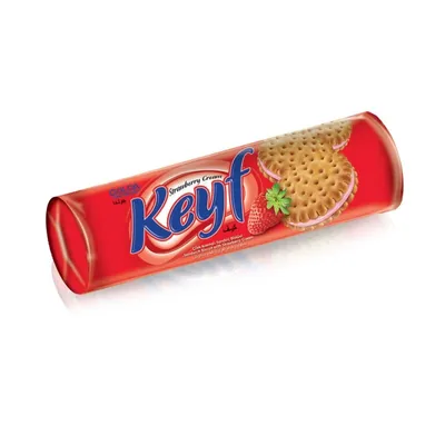 Obrázek produktu pro Golda Keyf strawberry - sendvičová sušenka s jahodovým krémem 140g