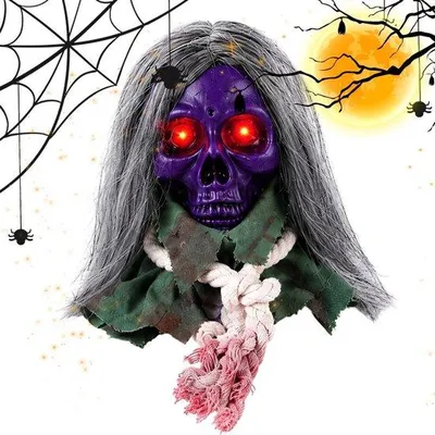 Produktbild von Halloween-Schädeldekoration – Mit leuchtenden Augen – Geräusmesteuerung
