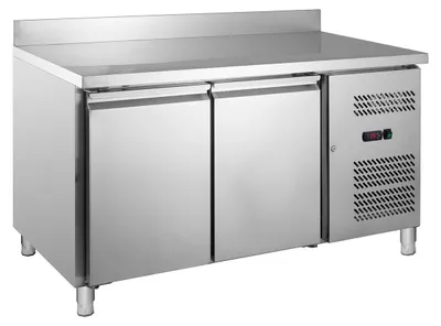 Produktbild von GastroHero Tiefkühltisch Edelstahl 2 Türen GN 1/1 -22 bis -18 °C Umluft Aufkantung ECO Gefriertisch Gastro
