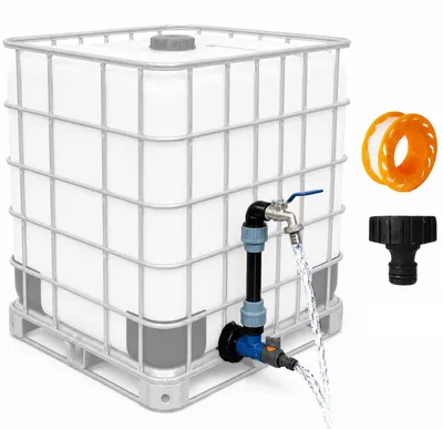 IBC Schwanenhals 3/4" Auslaufhahn 2-in-1 für 1000 l Tank