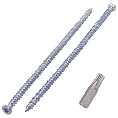 10 Betonschrauben 7,5 x 202 mm, verzinkt, Senkkopf, Torx