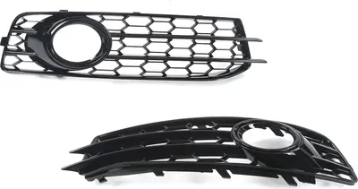 Image de 2 grilles d'antibrouillard gauche droite 8P0807682, noir brillant, remplacement pour A3 8P 2008-2012