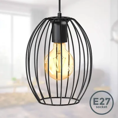 Produktbild von B.K.Licht - Pendelleuchte mit E27 Fassung, max. 60 Watt, Vintage, Hängeleuchte,