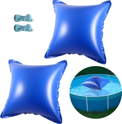 Obrázok produktu pre Eikuavons Plávajúce vankúše do bazéna, 120x120 cm | Zimné vankúše do bazéna | Nafukovacie vankúše ako kryt do bazéna, štvorcové | Odolné voči mrazu do -25°C | Materiál: PVC | 2 kusy