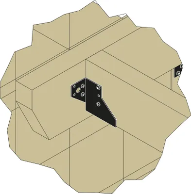 Obrázok produktu pre Pozinkovaná obuv na trámy čierna pre trámy 4,4 x 12,5 cm - za kus