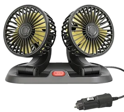 Image de Ventilateur de refroidissement, double vitesse, design portable, allume-cigare 12V