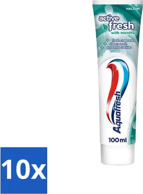 Produktbild von Aquafresh Zahnpasta - Erfrischendes Reinigungsmittel - Menthol - 100 ml - Vorteilspack - 10 Stücke