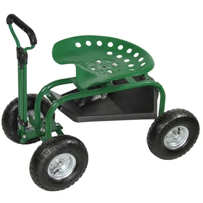 Produktbild von Gartenhocker Rollsitz Gartensitz Fahrbarer Gartenrollsitz Rollwagen 150kg G1