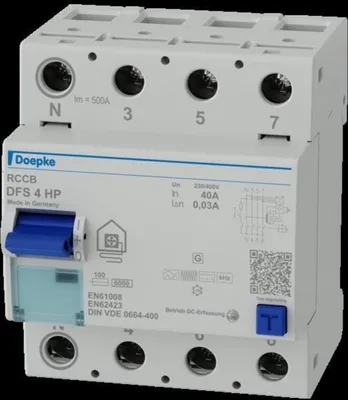 Image de Doepke DFS4 040-4/0.03-HPFI-Disjoncteur 4p 40 A 0.03