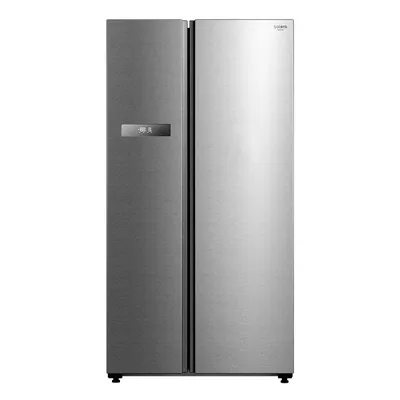 Immagine prodotto di Frigorifero americano con capacità XL, grazie ai suoi 592 litri e al consumo ridotto grazie alla sua classe energetica E e al motore inverter, con congelamento rapido.