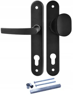 Produktbild von STEELFENCE Türgriff-Set für Tore und Pforten Feststehend Schwarz
