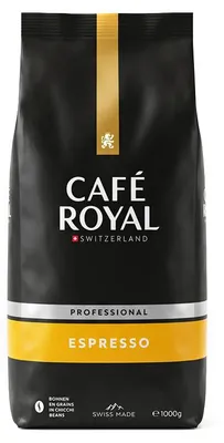 Produktbild von Café Royal Espresso, 1 kg, Cappuccino, Espresso, Latte Macchiato, Ristretto, 100% Arabica, 1 Stück(e), Tasche