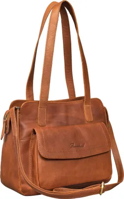 Produktbild von Benthill Handtaschen Damen Leder | Henkeltasche mit Umhängegurt | Vintage Echt Leder Damentasche | Umhängetasche