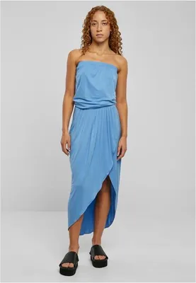 Obrázok produktu pre Dámske šaty Urban Classics Ladies Viscose Bandeau Dress horizonblue - 5XL