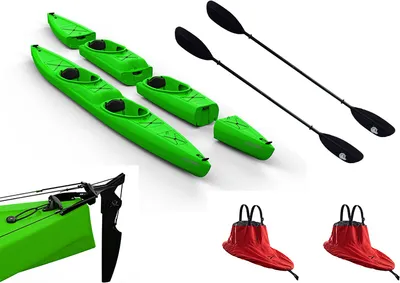 Produktbild von Kayak Innovation Natseq Tandem Modulares Zweierkajak Kajak zerlegbar 2er Farbe:Grün