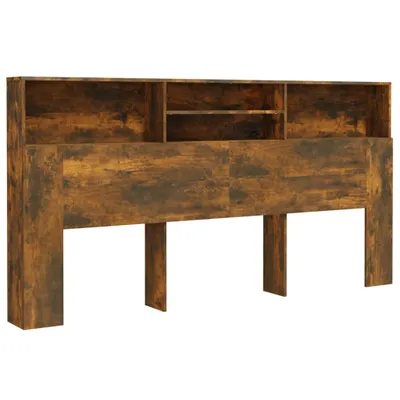 Produktbild von Kopfteil mit Ablagen Räuchereiche 200x19x103,5 cm
