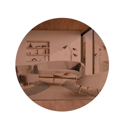Produktbild von Spiegel Oneos Rund Bronze 70x70