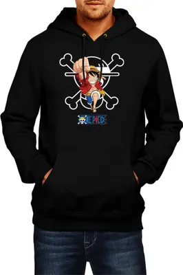 Produktbild von Herren Kapuzenpullover Japan Anime Manga One Manga Piece Anime 12 Luffy Roger, Man S / Schwarz