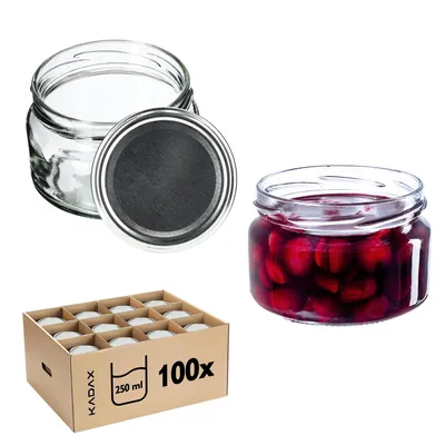 Produktbild von KADAX kleine Einmachgläser 250 ml, Marmeladengläser mit Deckel, Luftdichte Gläschen zum Verschenken