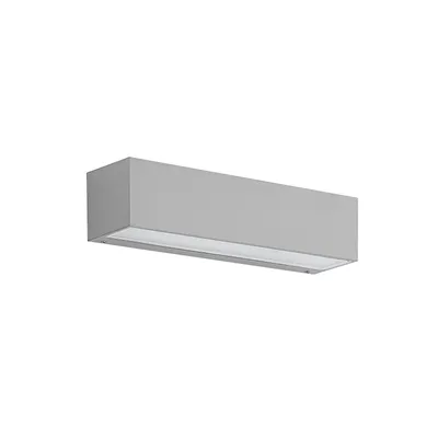 Produktbild von Lucande LED-Außenwandlampe Lengo, 25cm, silber, down, 3.000K