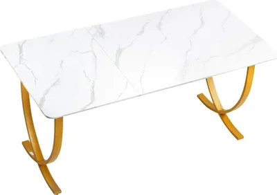 Productafbeelding van Bureau, 160 cm breed x 80 cm diepGroot kantoorbureau, modern computerbureauTafel voor vergaderruimtes, zakelijke meubelsVergroot aanrechtblad voor thuiswerkplek, wit en goud