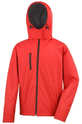 Produktbild von Result Core Herren Softshell Jacke Lite mit Kapuze FK620 (M) (Rot/Schwarz)