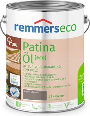 Produktbild von Remmers Patina-Öl [eco] graphitgrau 5 l, Holzöl grau