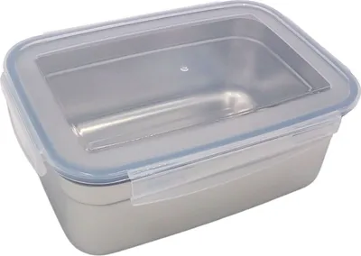 Produktbild von Edelstahl Frischhaltedose 1,8 L Vorratsdose Brotdose Lunchbox Klickverschluss