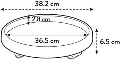 Obrázok produktu pre Kvetinová miska Antraciet Ø 38 cm, 1 ks