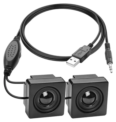 Obrázek produktu pro Mini reproduktor pro stolní počítač s ovládáním hlasitosti, napájený přes USB