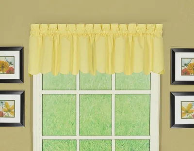 Produktbild von Today's Curtain Orleans Volant, Polyester, Buttercup, 12" W x 136" L (Pack of 1)