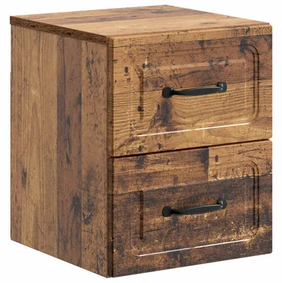 Produktbild von Wandmontierter Nachttisch Altholz 34,5 x 33 x 40 cm