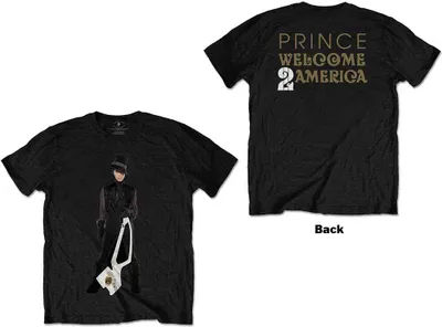 Produktbild von Prince W2A White Guitar (Back Print) Black M T-Shirt