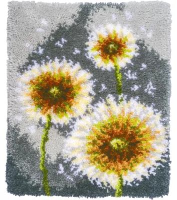 Knüpfset Teppich PLUISBLOEM 43x54 cm Smyrna