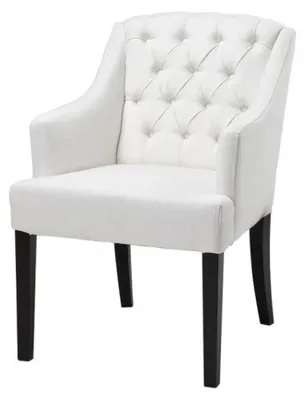 Produktbild von Casa Padrino Luxus Stuhl mit Armlehne Elfenbein - Wohnzimmer Hotel Möbel