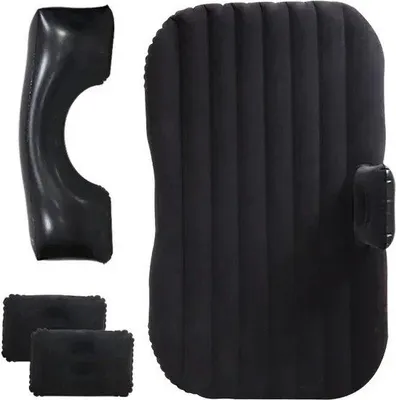 Immagine prodotto di Materasso gonfiabile da auto per il sedile posteriore - con pompa - nero - cuscino - letto gonfiabile per auto