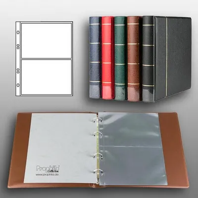 Produktbild von Prophila Collection Postkarten-Album (braun) mit 20 Hüllen für 40 Postkarten
