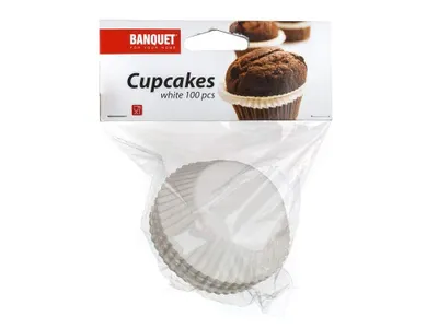 Produktbild von Muffinbackformen Papiermuffinformen Backförmchen Muffinförmchen - 100 Stk. - weiss