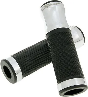 Obrázok produktu pre TNT CNC športové rukoväte, čierna chrómovaná farba, 22 mm, kompatibilné s modelom Peugeot Pegasus