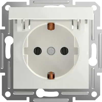 Produktbild von Schneider Electric ASFORA Steckdose 16A mit Klappdeckel UP weiss EPH3170121D