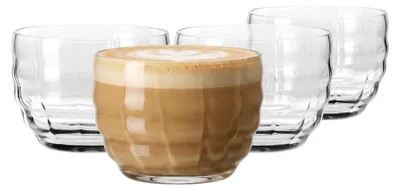 Productafbeelding van KROSNO koffieglazen voor latte, cappuccino en flat white, set van 4, 340 ml, collectie