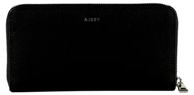 Produktbild von Leder Geldbörse Man Project Zip Around Wallet Nero schwarz